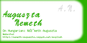 auguszta nemeth business card